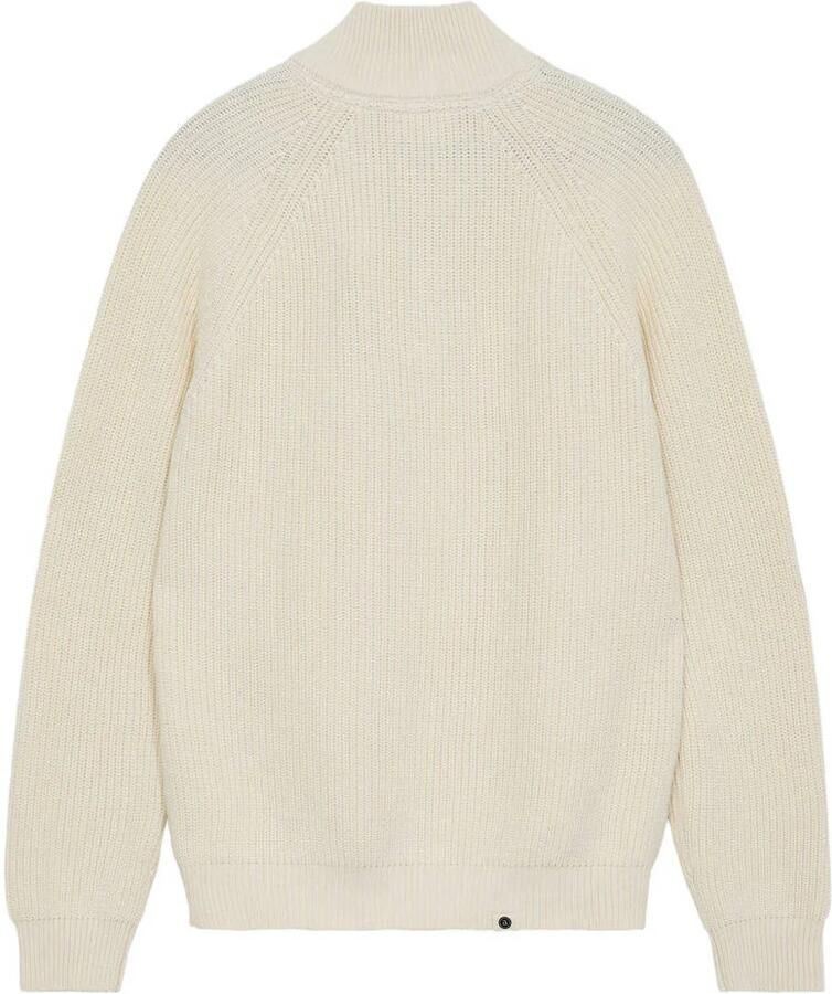 ANERKJENDT Heren Truien & Vesten Aksune Patent Half Zip Knit Creme - Foto 6