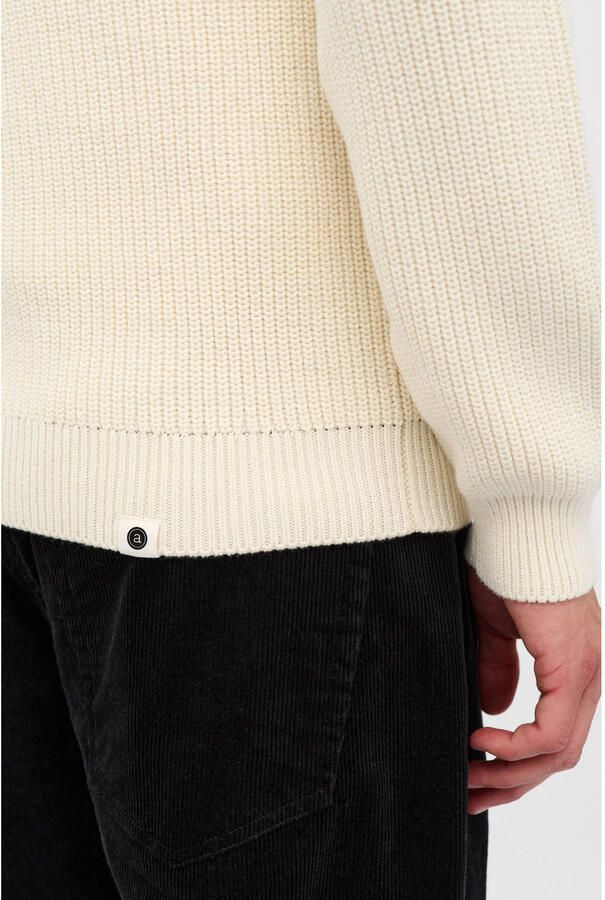 ANERKJENDT Heren Truien & Vesten Aksune Patent Half Zip Knit Creme - Foto 2