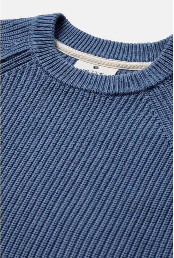 Anerkjendt trui grof gebreid blauw