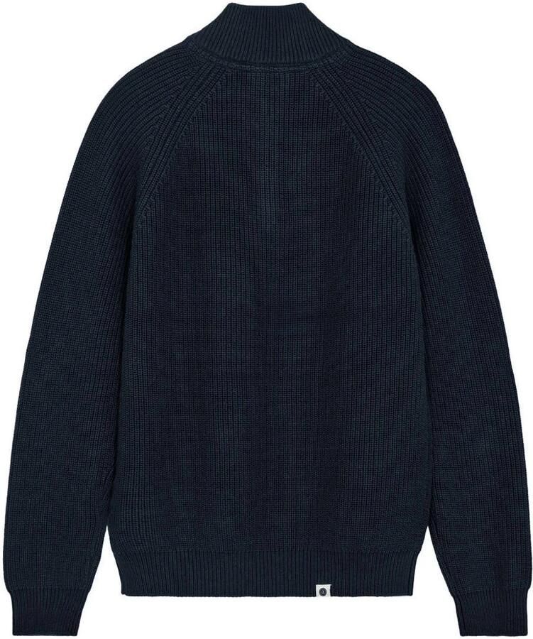 ANERKJENDT Heren Truien & Vesten Aksune Patent Half Zip Knit Donkerblauw - Foto 6
