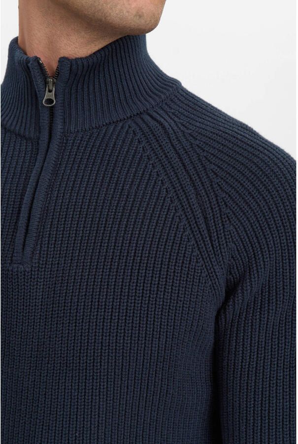 ANERKJENDT Heren Truien & Vesten Aksune Patent Half Zip Knit Donkerblauw - Foto 6
