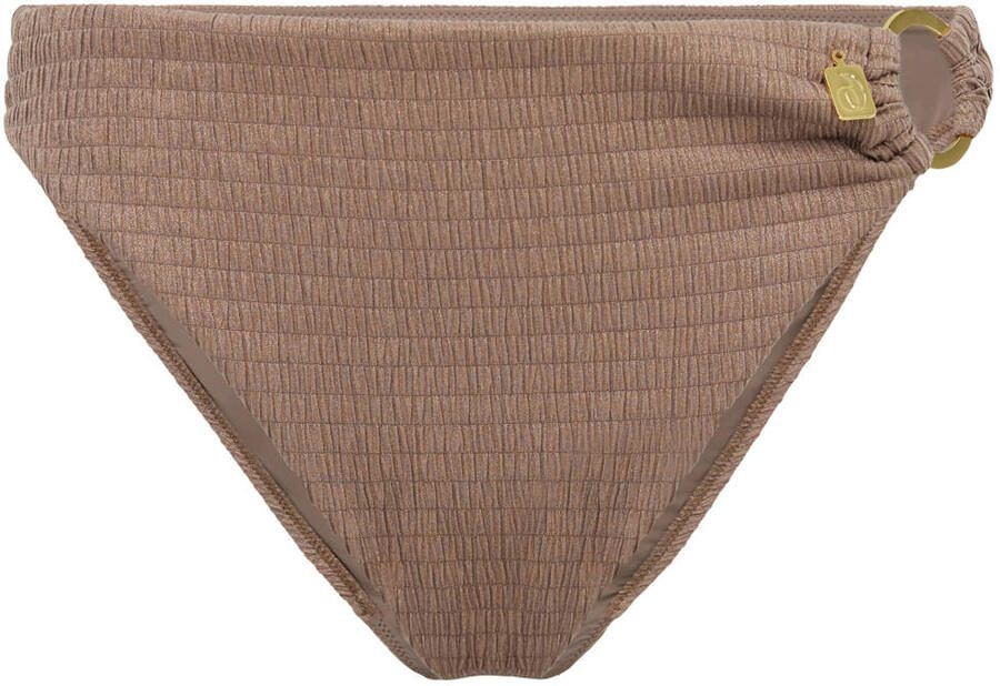 Annadiva Swim bikinibroekje Sparkling met lurex taupe