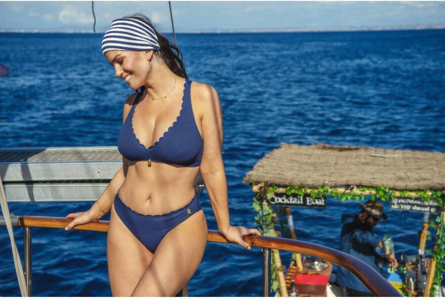 Annadiva Swim bikinibroekje Waves donkerblauw - Foto 3