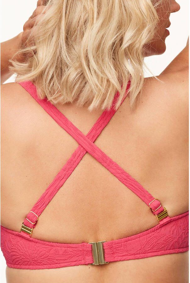 Annadiva Swim voorgevormde beugel bikinitop Pink Garden roze - Foto 3
