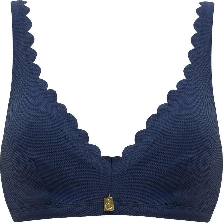 Annadiva Swim voorgevormde bikinitop Waves donkerblauw