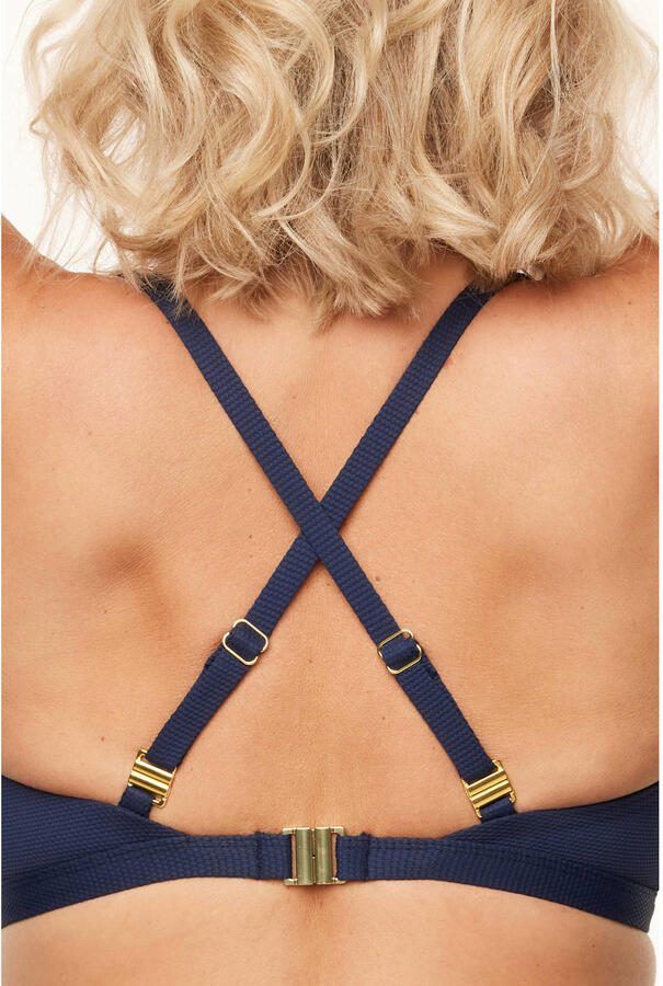 Annadiva Swim voorgevormde bikinitop Waves donkerblauw - Foto 2
