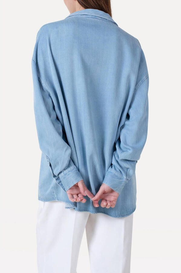 Another-Label blouse light blue denim - Foto 3