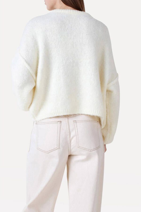 ANOTHER LABEL Dames Jeans Alnayomi Natural Denim Pants Ecru - Foto 6