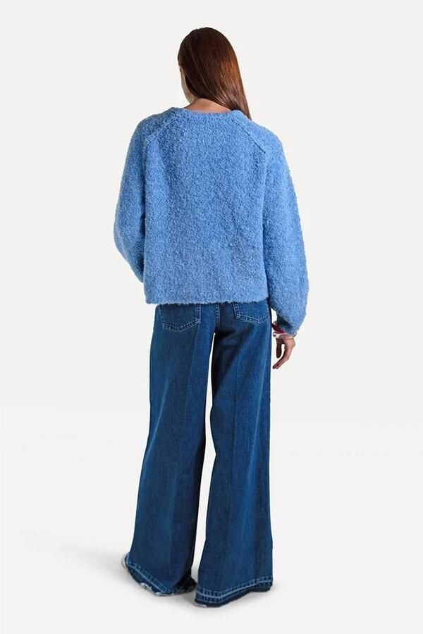 Another-Label gebreide trui met wol blauw - Foto 2