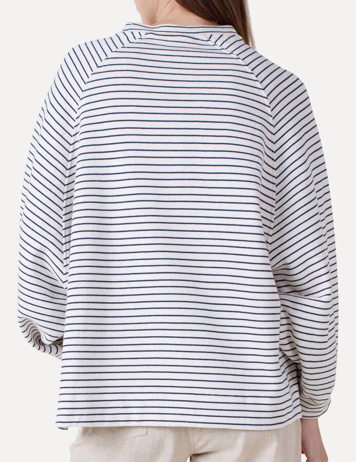 ANOTHER LABEL Dames Tops & T-shirts Alflori Stripe Sweat L s Gebroken Wit - Foto 6
