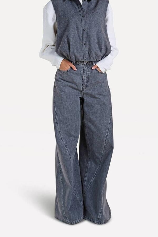 Another-Label gilet met wol grijs