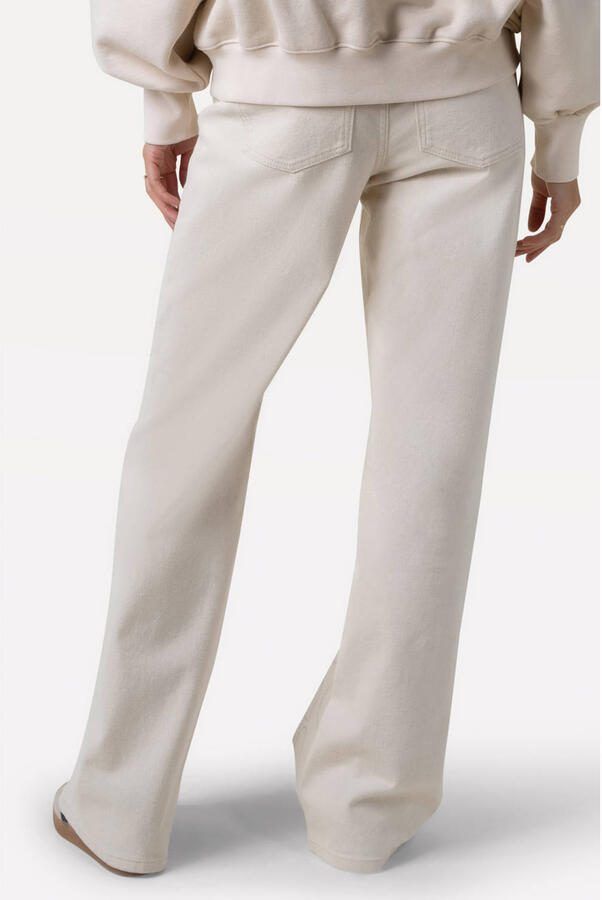Another-Label high waist wide leg jeans ecru met strass steentjes - Foto 2