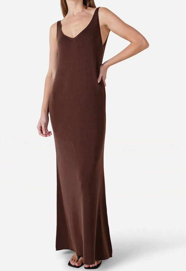 Another-Label maxi jurk bruin