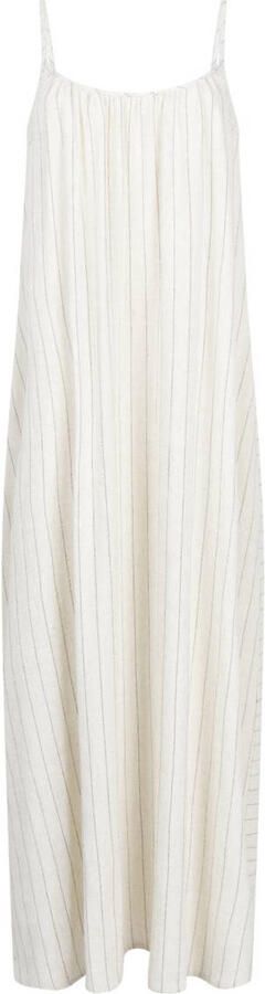 Another-Label maxi jurk met krijtstreep beige - Foto 3