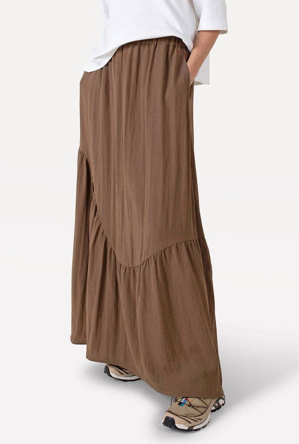 Another-Label maxi rok bruin