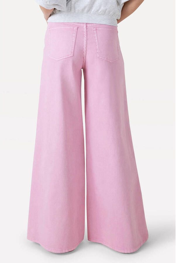 Another-Label Moore denim wide high waist wide leg jeans lichtroze - Foto 6