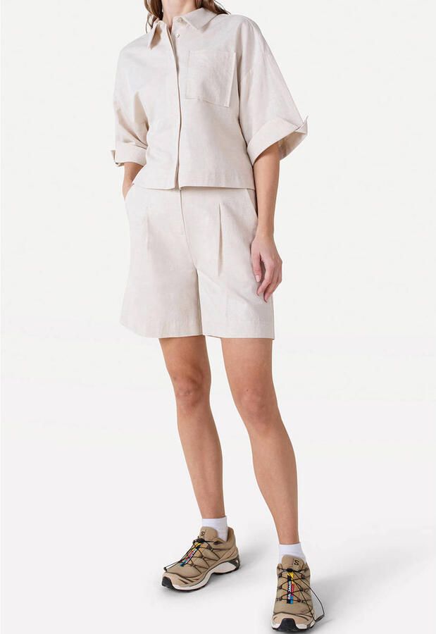 Another-Label regular waist bermuda short beige