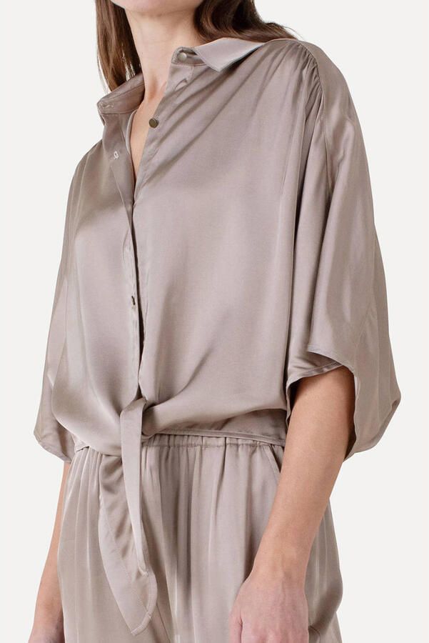 ANOTHER LABEL Dames Blouses Albathylle Shirt S s Zand - Foto 5