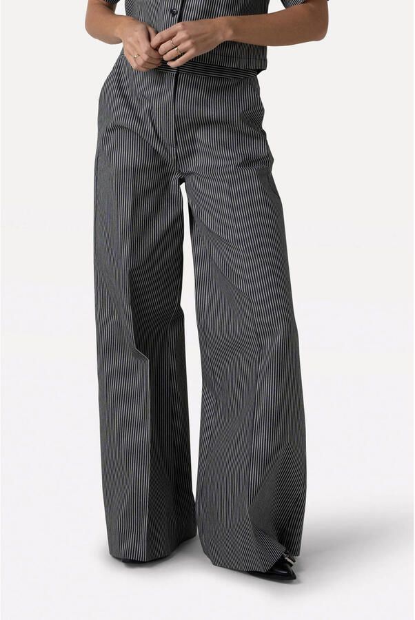 ANOTHER LABEL Dames Broeken Moore Wide Pants Wit - Foto 6