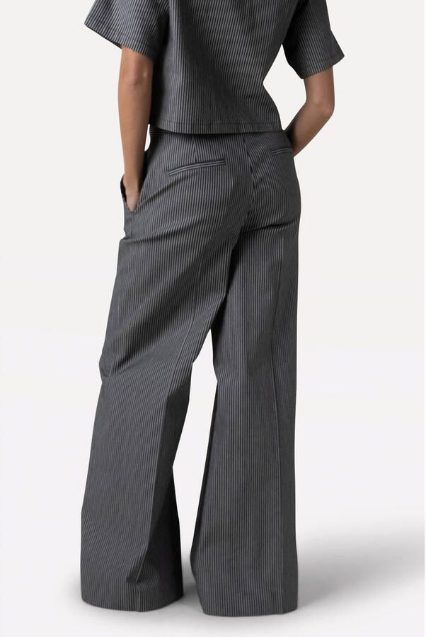 ANOTHER LABEL Dames Broeken Moore Wide Pants Wit - Foto 5