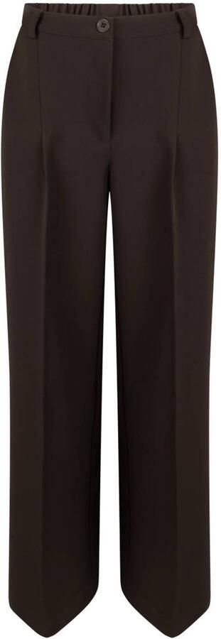 Another-Label straight leg broek donkerbruin