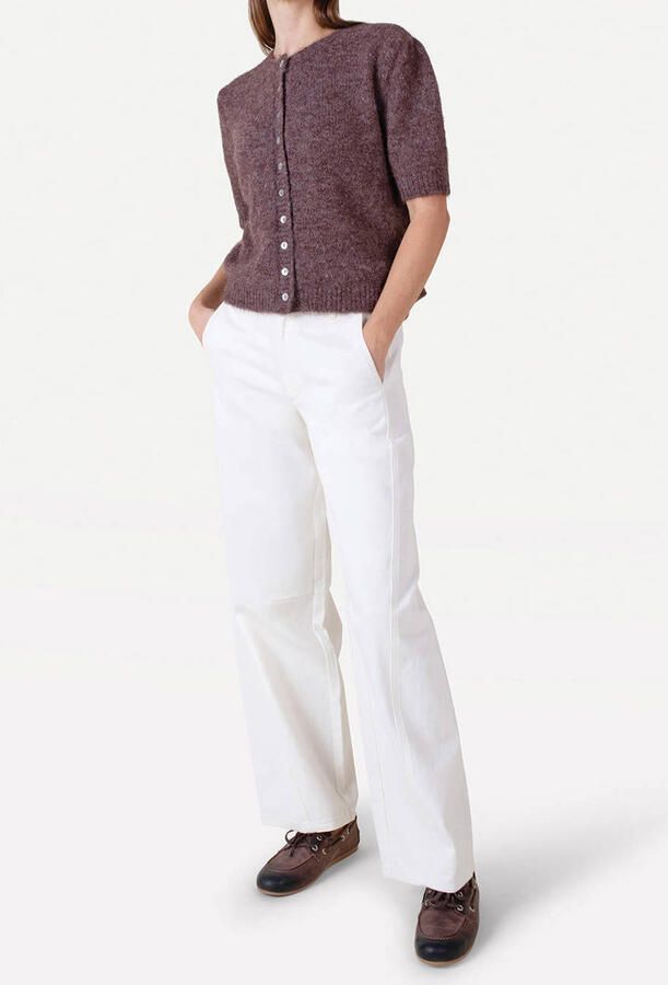 Another-Label straight regular waist broek ecru