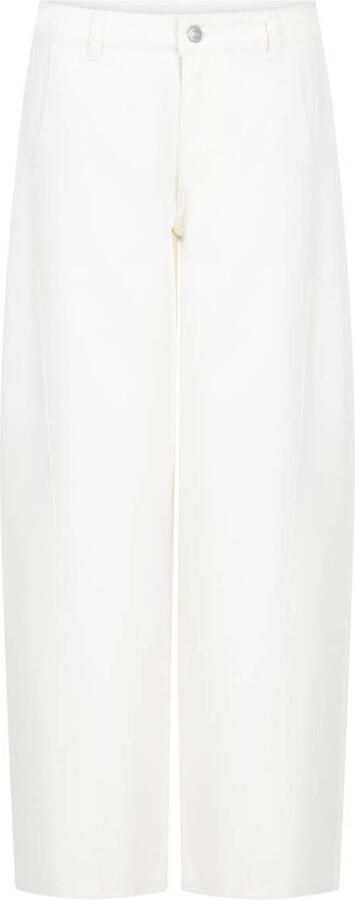 Another-Label straight regular waist broek ecru - Foto 3