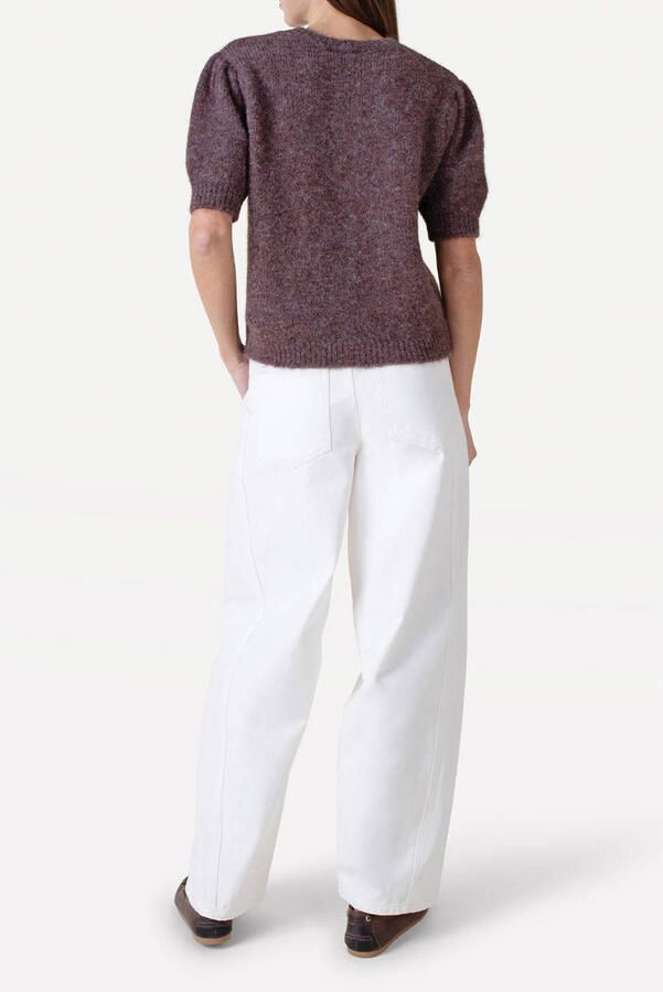 Another-Label straight regular waist broek ecru - Foto 2