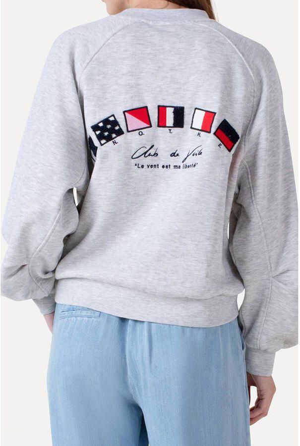 ANOTHER LABEL Dames Truien & Vesten Alniya Sailor Sweat L s Grijs - Foto 6