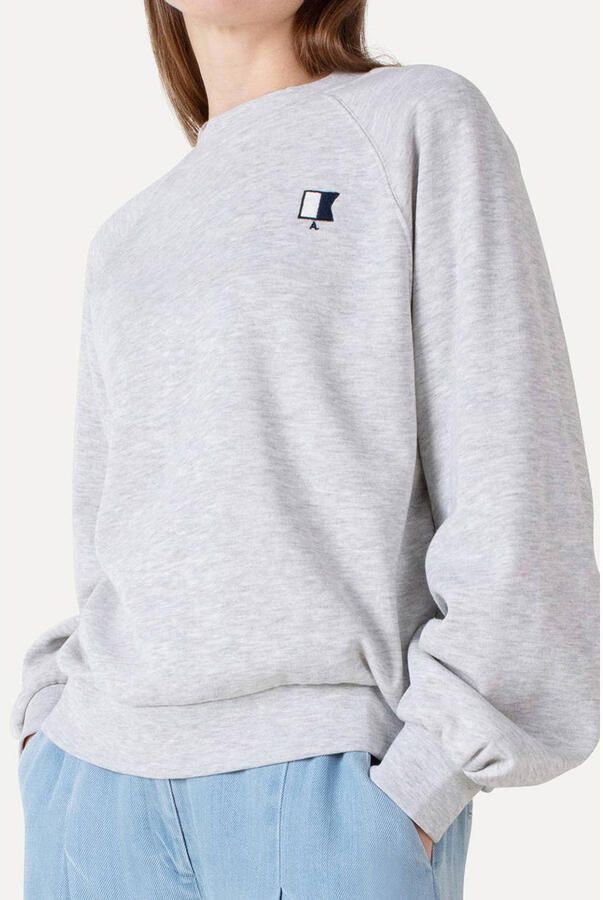 ANOTHER LABEL Dames Truien & Vesten Alniya Sailor Sweat L s Grijs - Foto 7
