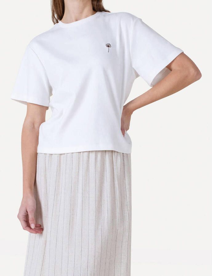 Another-Label T-shirt met backprint ecru
