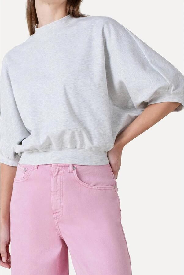 ANOTHER LABEL Dames Blouses Alamice T-shirt S s Lichtgrijs - Foto 7