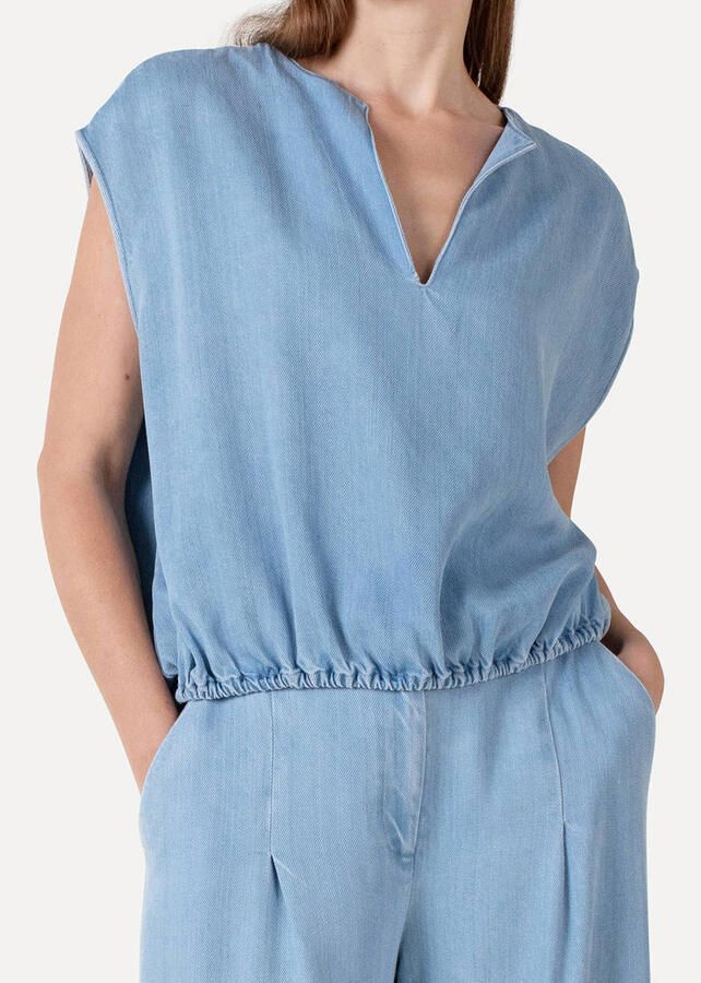 ANOTHER LABEL Dames Tops & T-shirts Alaurore Denim Top S l Lichtblauw - Foto 7