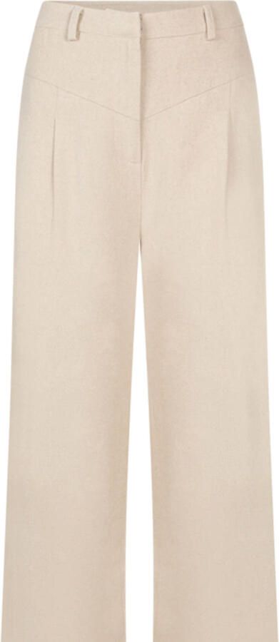 Another-Label wide leg high waist pantalon beige - Foto 2