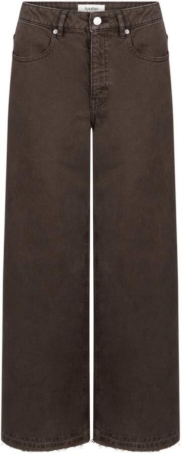 Another-Label wide leg jeans donkerbruin