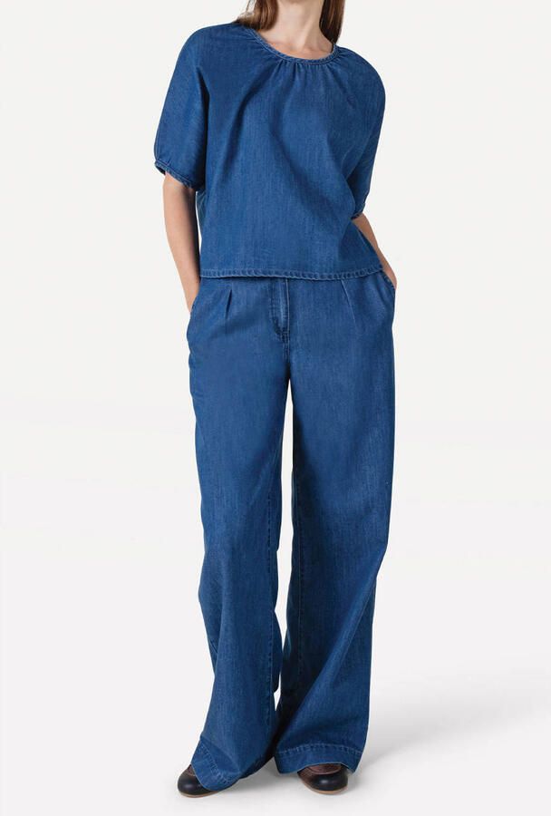 Another-Label wide leg jeans medium blue denim