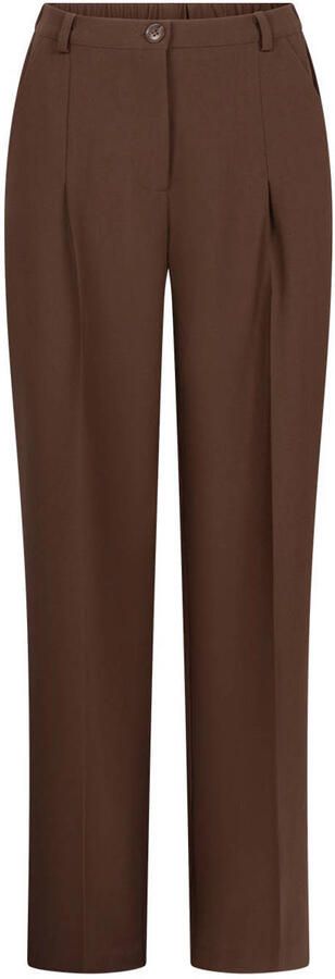 ANOTHER LABEL Dames Broeken Moore Pleated Pants Bruin