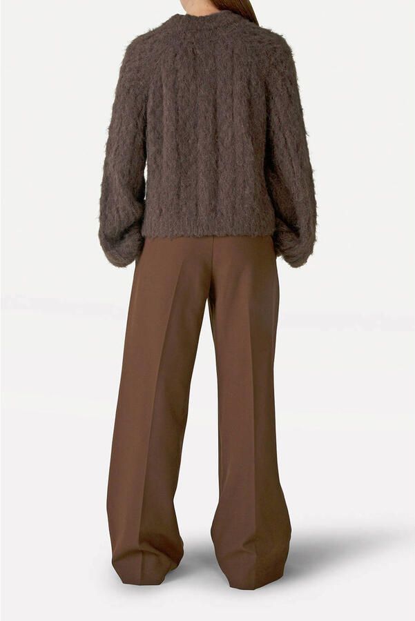ANOTHER LABEL Dames Broeken Moore Pleated Pants Bruin - Foto 2