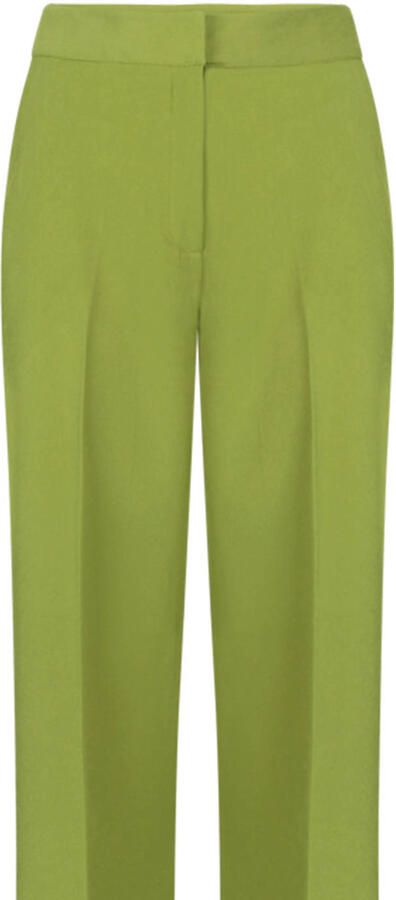 Another-Label wide leg regular waist pantalon groen - Foto 3