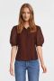 Another-Label blouse Berdine shirt s s donkerbruin - Thumbnail 2