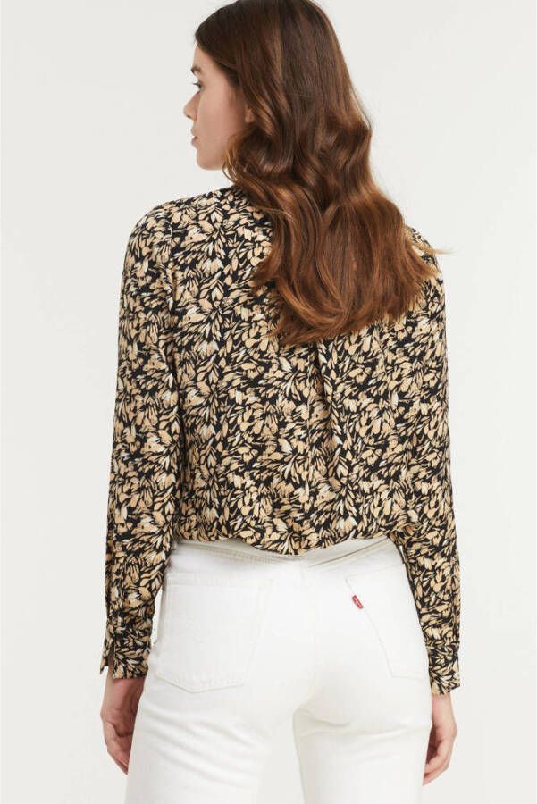 Another-Label blouse Dreiser met all over print beige