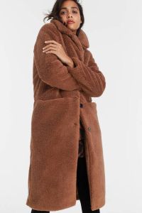 Another-Label teddy jas Moussy coat lichtbruin