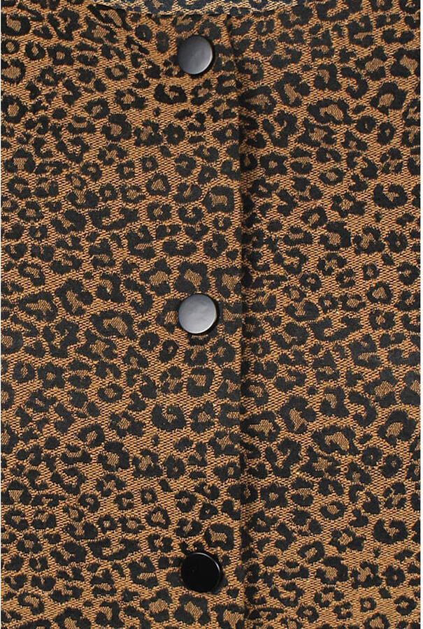 Anyday A-lijn jurk Plus Size met panterprint bruin
