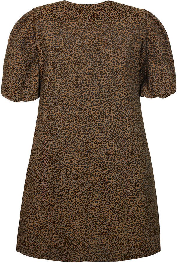 Anyday A-lijn jurk Plus Size met panterprint bruin - Foto 2