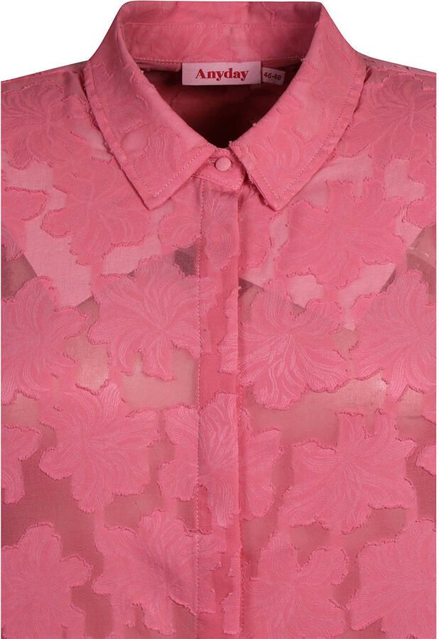 Anyday gebloemde blouse Plus Size roze - Foto 3