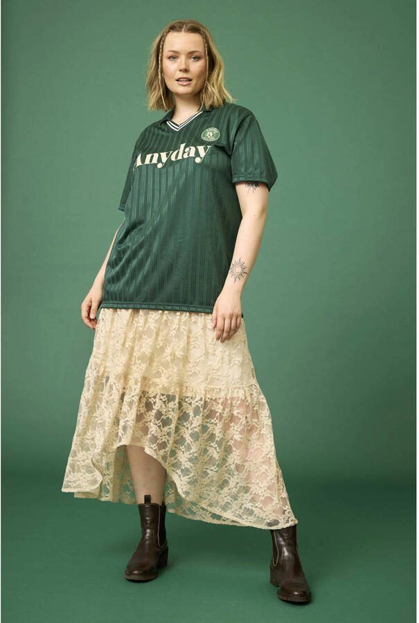 Anyday kanten maxi rok ecru - Foto 2