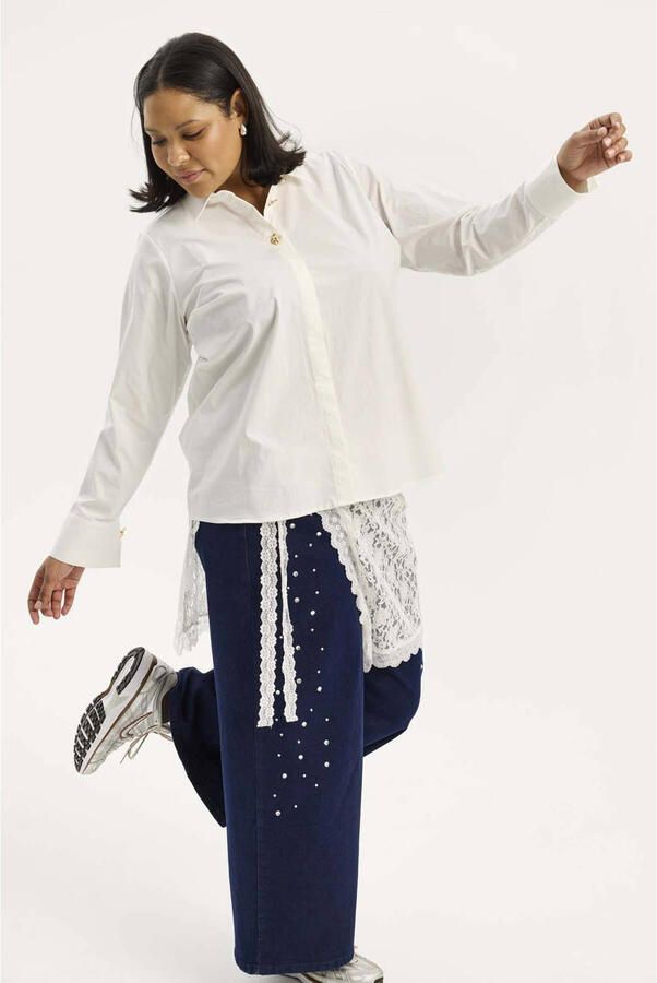 Anyday wide leg jeans Plus Size mediumblauw