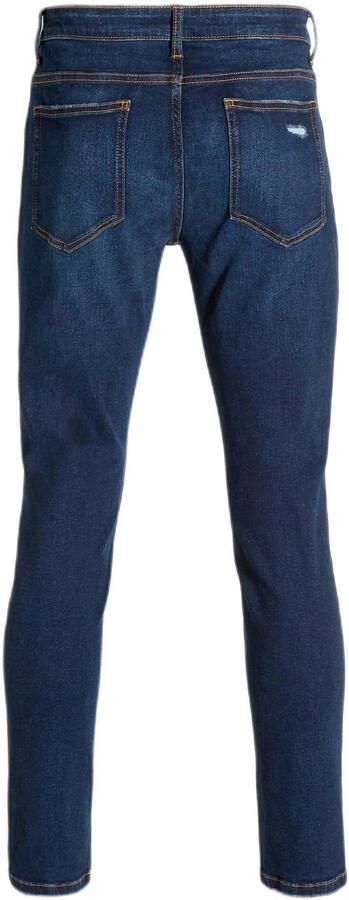 Anytime Athletic fit jeans donkerblauw