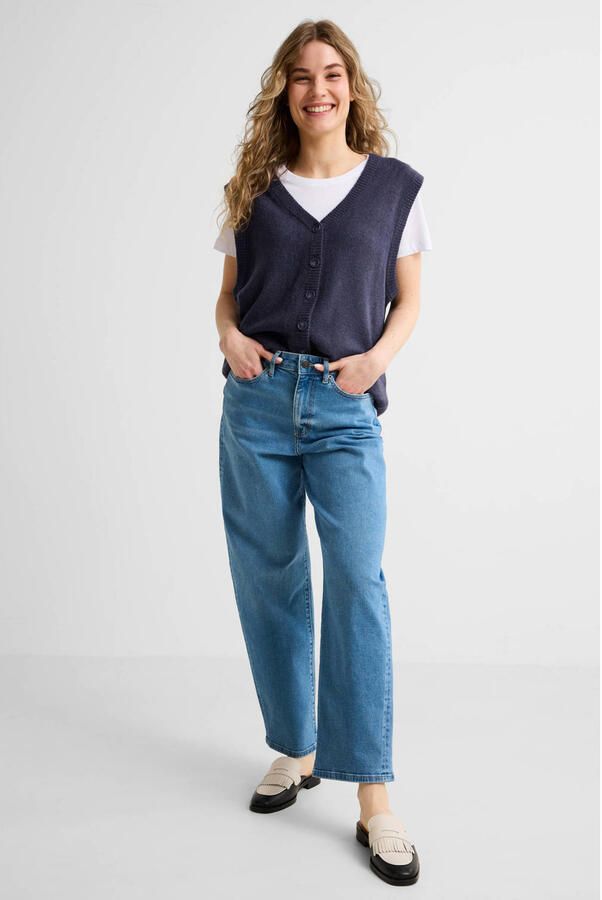 Anytime barrel jeans mid blue