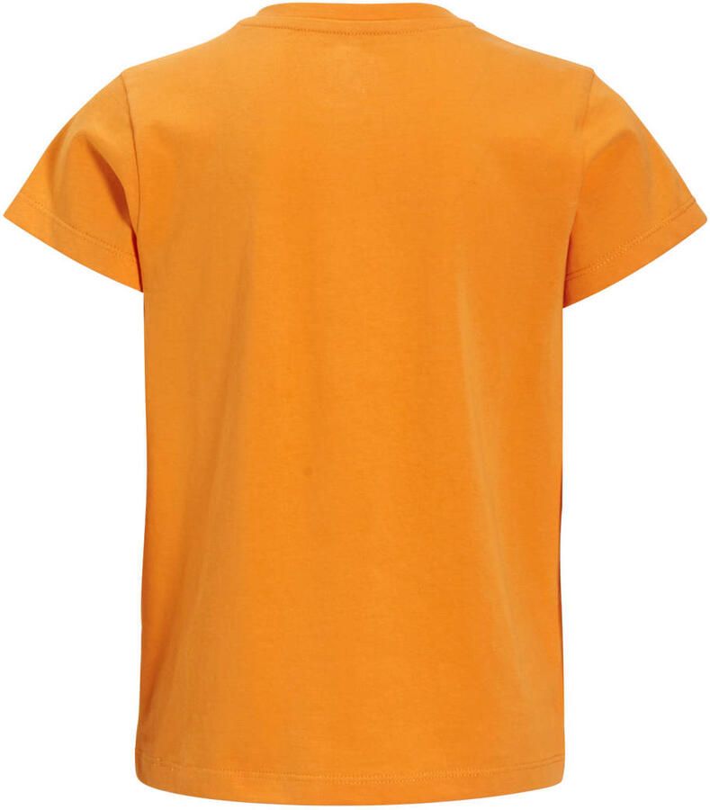 Anytime basic T-shirt oranje Meisjes Katoen Ronde hals Effen 146 152